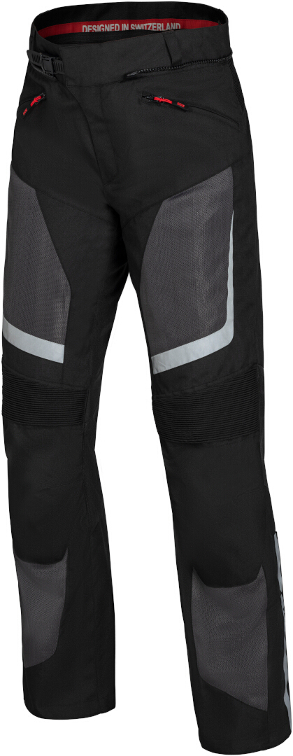 IXS Gerona-Air 1.0 Motorcykel Textil Byxor, svart-grå-röd, storlek 3XL