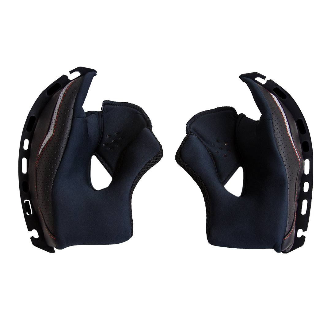 Nexx X.R2 Red Line Cheek Pads, black, Size XS, black, Size XS