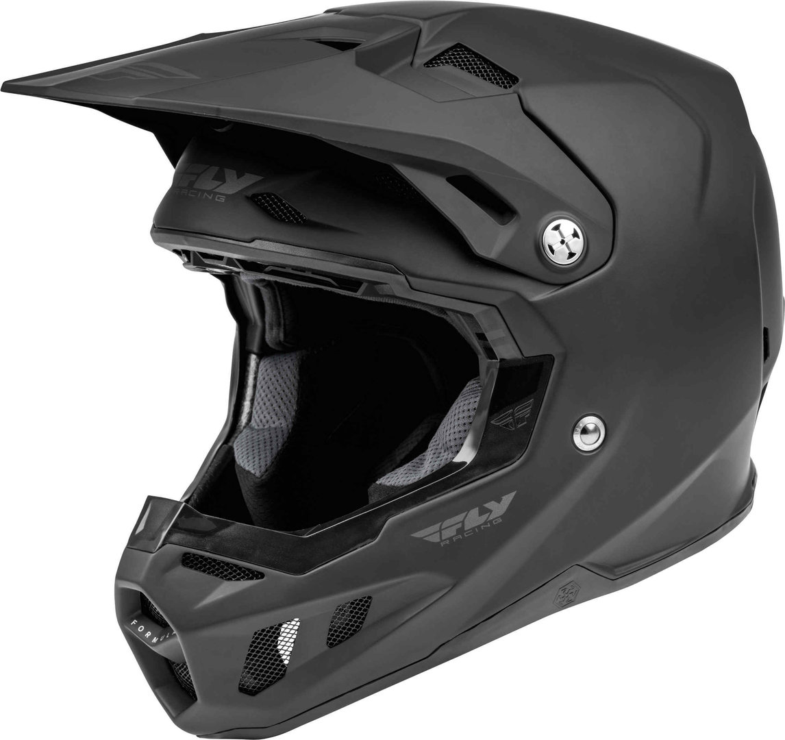 Fly Racing Formula CC Driver Solid Motocross Helmet, black, Size S for Men