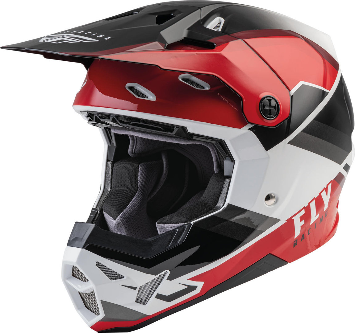 FLY Racing Formula CP Rush Motocross Helmet, black-white-red, Size XS, black-white-red, Size XS