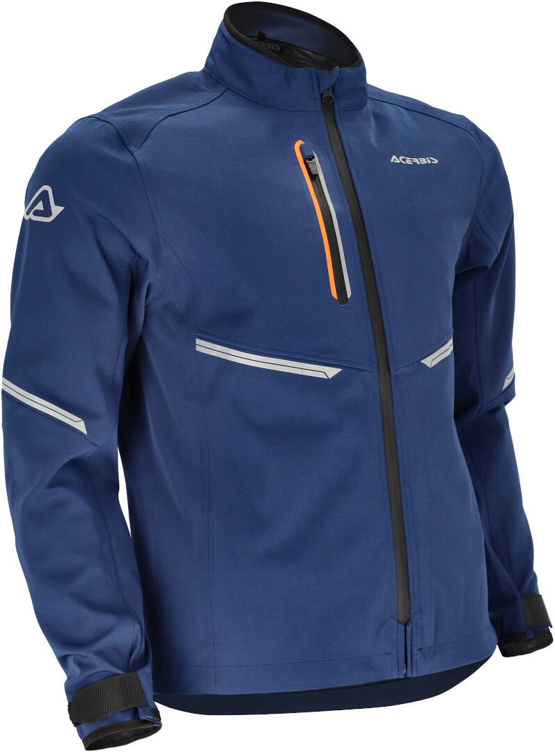 Acerbis X-Duro WP Motorcross Jas, blauw-oranje, afmeting L