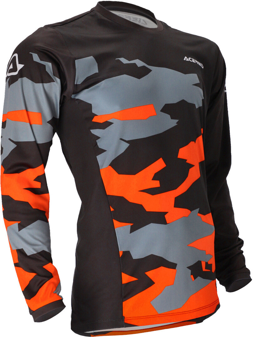 Acerbis X-Duro Winter Motocross Jersey, black-orange, Size S, black-orange, Size S