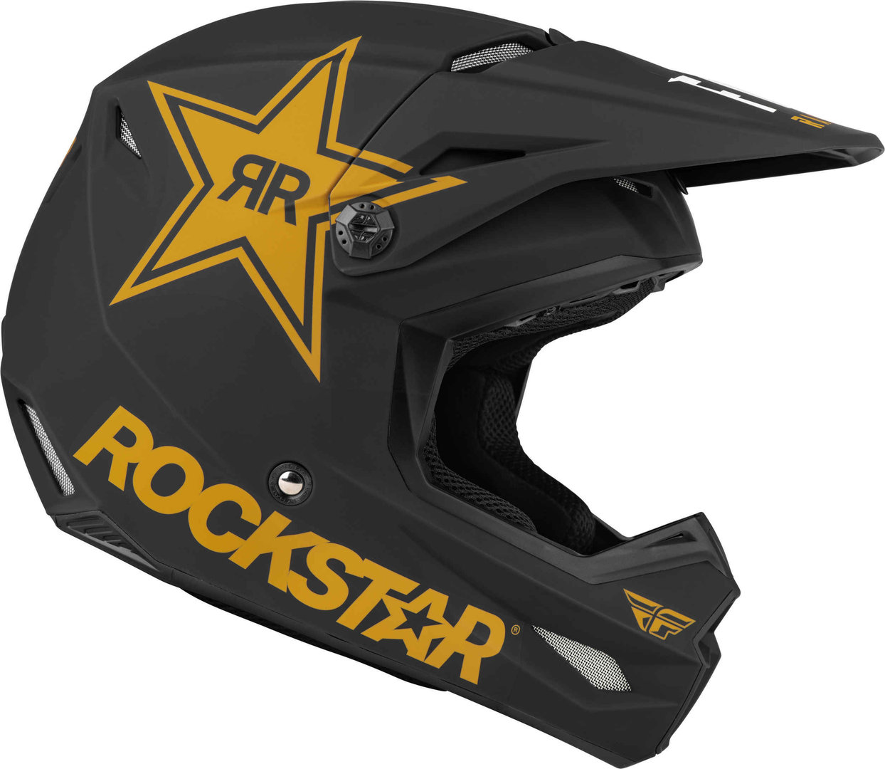Fly Racing Kinetic Rockstar Motorcross helm, zwart, afmeting S
