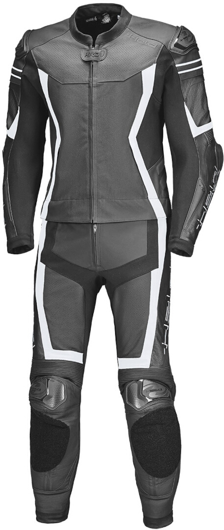 Held Street-Rocket Pro 2-delars motorcykel läder kostym, svart-vit, storlek 98