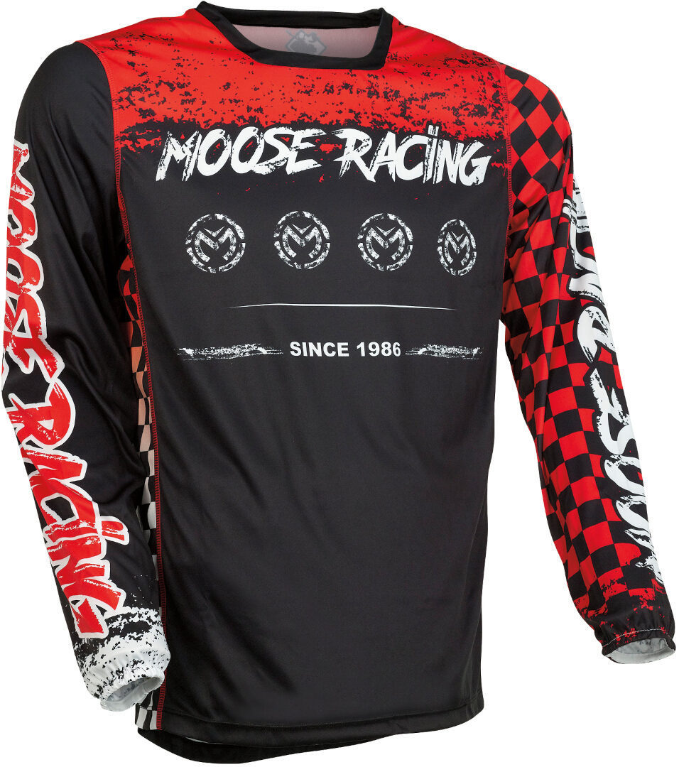 Moose Racing M1 2022 Motocross Jersey, schwarz-rot, Größe M, schwarz-rot, Größe M