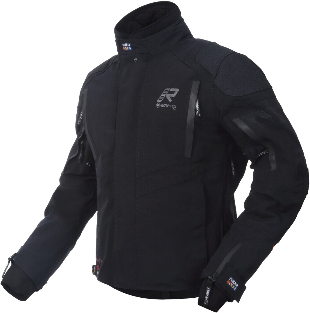 Rukka Shield-RD WP GTX Textil motorcykel jacka, svart, storlek 60
