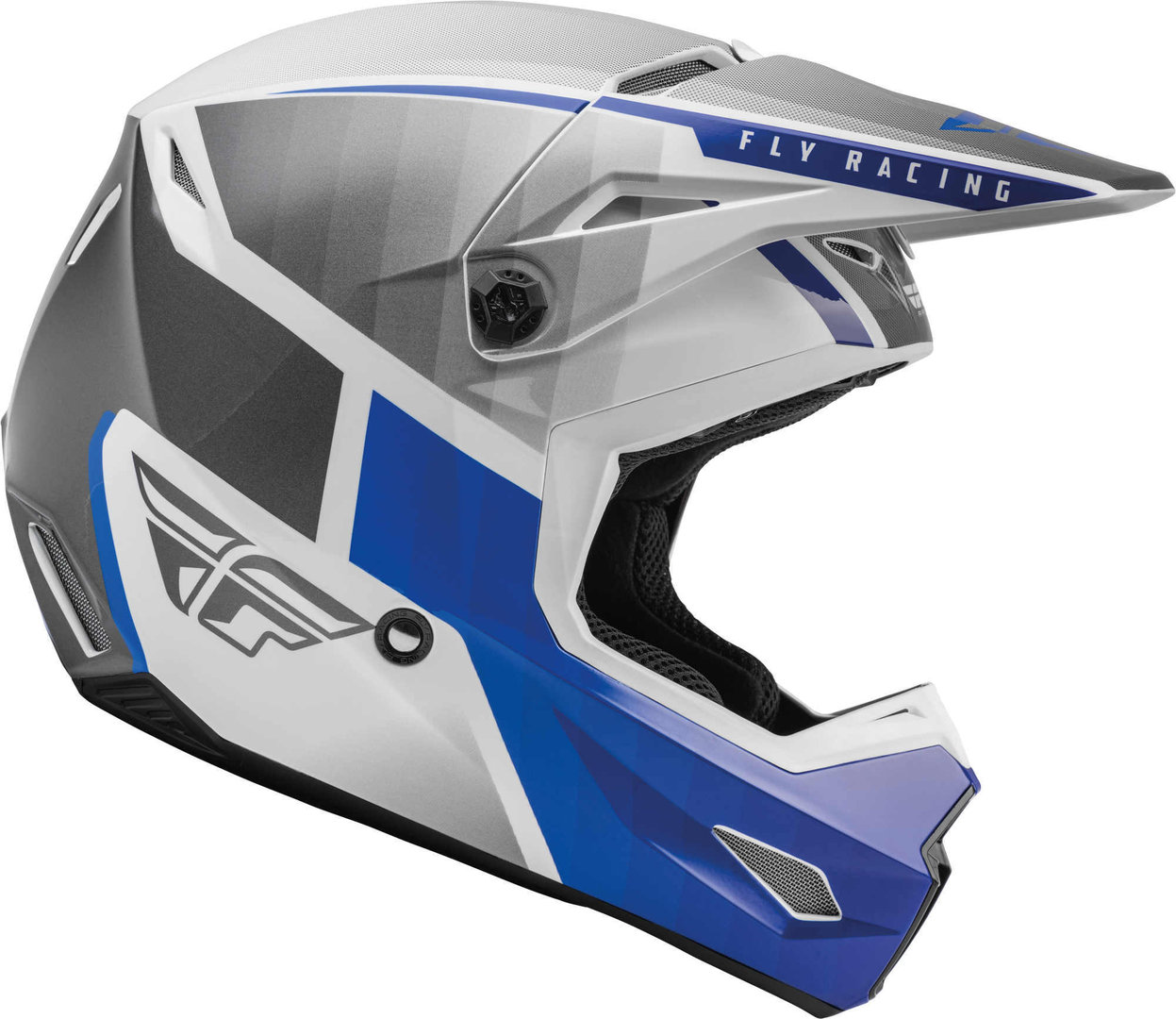 Fly Racing Kinetic Drift Youth Motocross Helmet, white-turquoise-blue, Size S, white-turquoise-blue, Size S