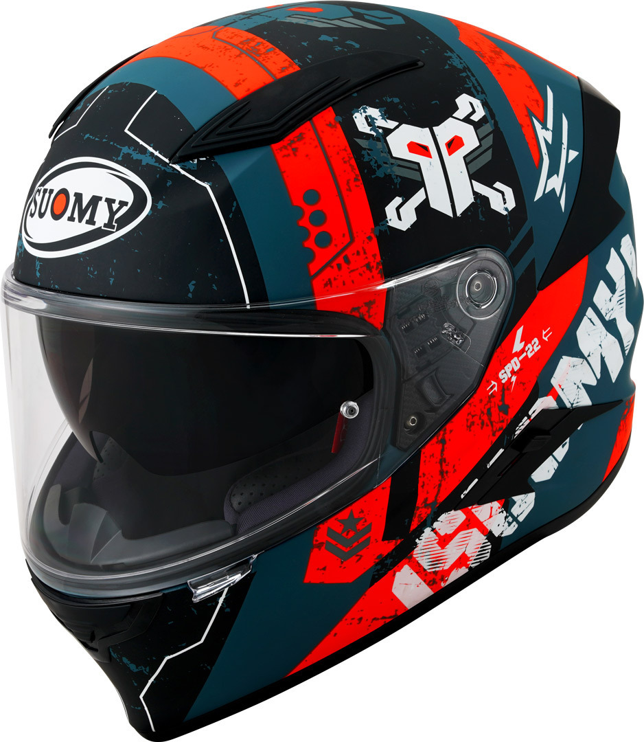 Suomy Speedstar Tactic Helm, rood-groen, afmeting XL