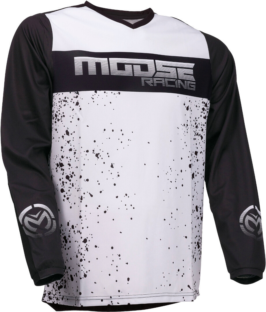 Moose Racing Qualifier 2022 Motocross Jersey, schwarz-weiss, Größe 5XL, schwarz-weiss, Größe 5XL