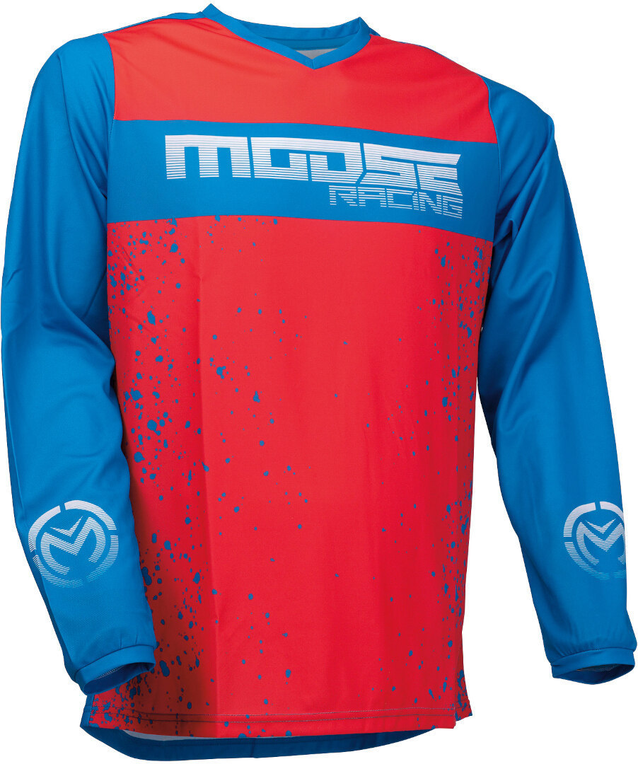 Moose Racing Qualifier 2022 Motocross Jersey, weiss-rot-blau, Größe L, weiss-rot-blau, Größe L
