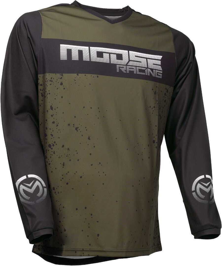Moose Racing Qualifier Motocross Jersey, black-green, Size S, black-green, Size S