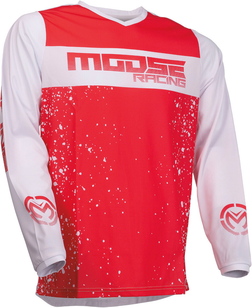 Moose Racing Qualifier 2022 Motocross Jersey, weiss-rot, Größe S, weiss-rot, Größe S