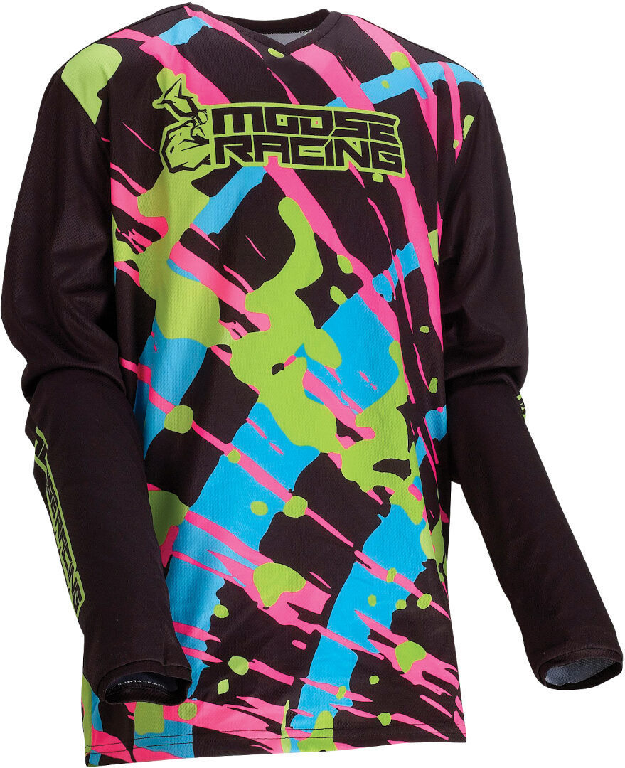 Moose Racing Agroid 2022 Jugend Motocross Jersey, schwarz, Größe L, schwarz, Größe L