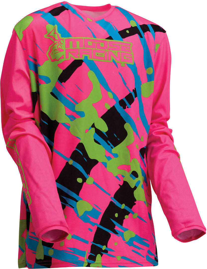 Moose Racing Agroid 2022 Jugend Motocross Jersey, pink, Größe L, pink, Größe L