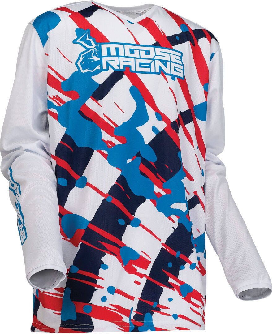 Moose Racing Agroid 2022 Jugend Motocross Jersey, weiss, Größe S, weiss, Größe S