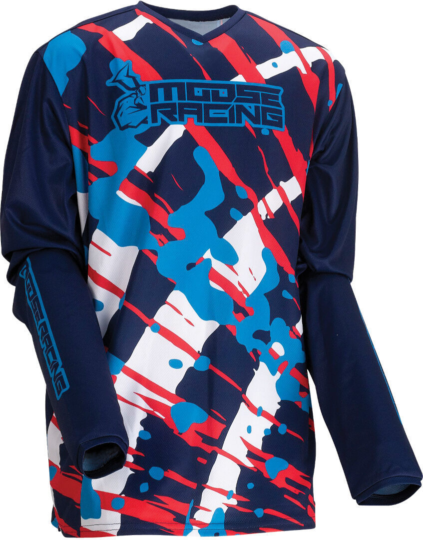 Moose Racing Agroid 2022 Jugend Motocross Jersey, blau, Größe XL, blau, Größe XL