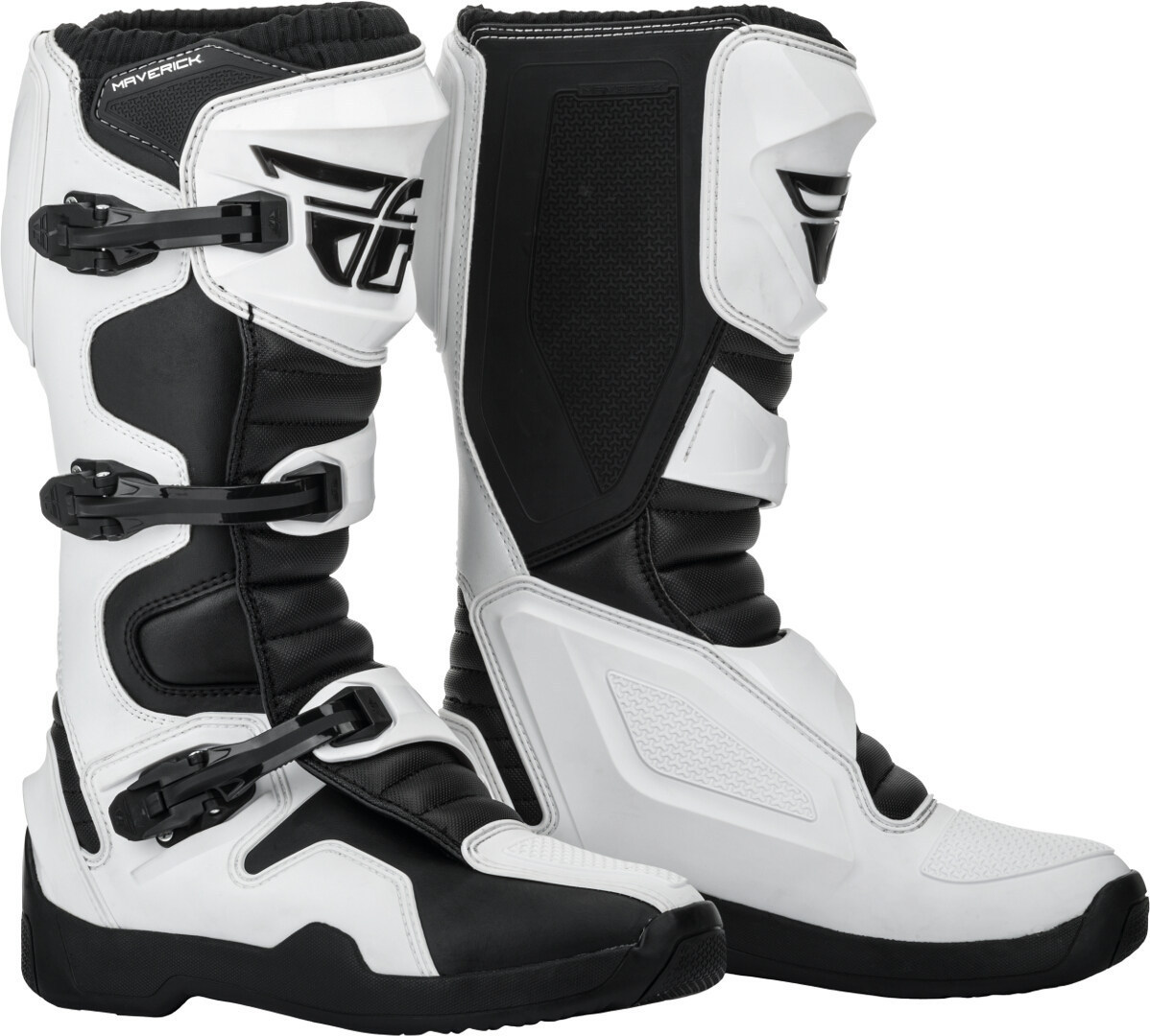 Fly Racing Maverik Motocross Boots, black-white, Size 41, black-white, Size 41