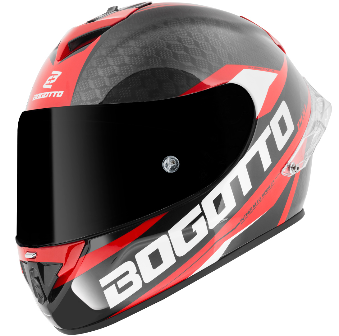 Bogotto FF104 SPN Carbon Helmet, black-red, Size XS, black-red, Size XS