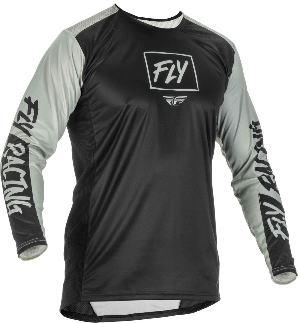 Fly Racing Lite Motocross Jersey, black-grey, Size S, black-grey, Size S