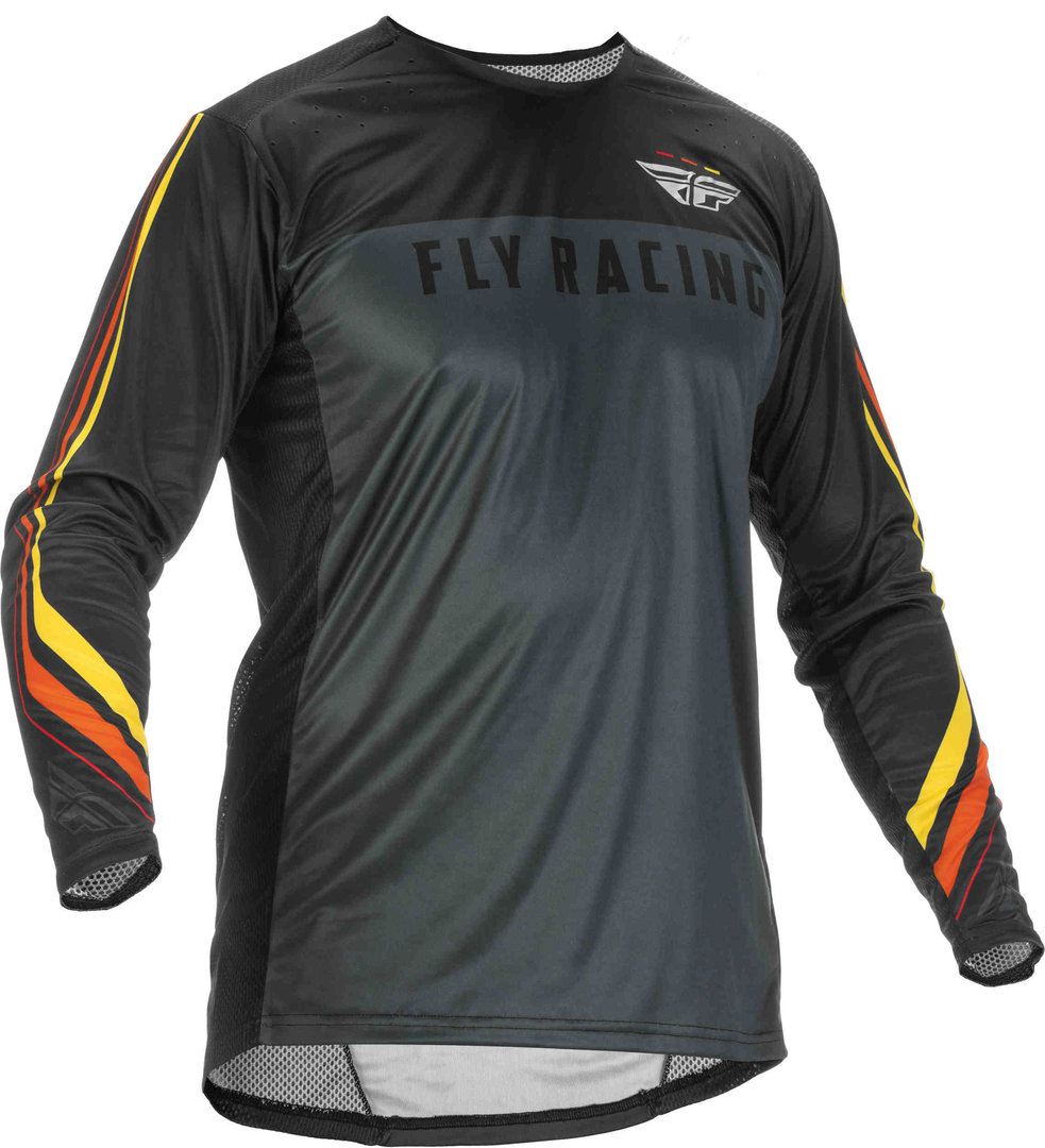 Fly Racing Lite L.E. Speeder Motocross Jersey, schwarz-grau-gelb, Größe M, schwarz-grau-gelb, Größe M