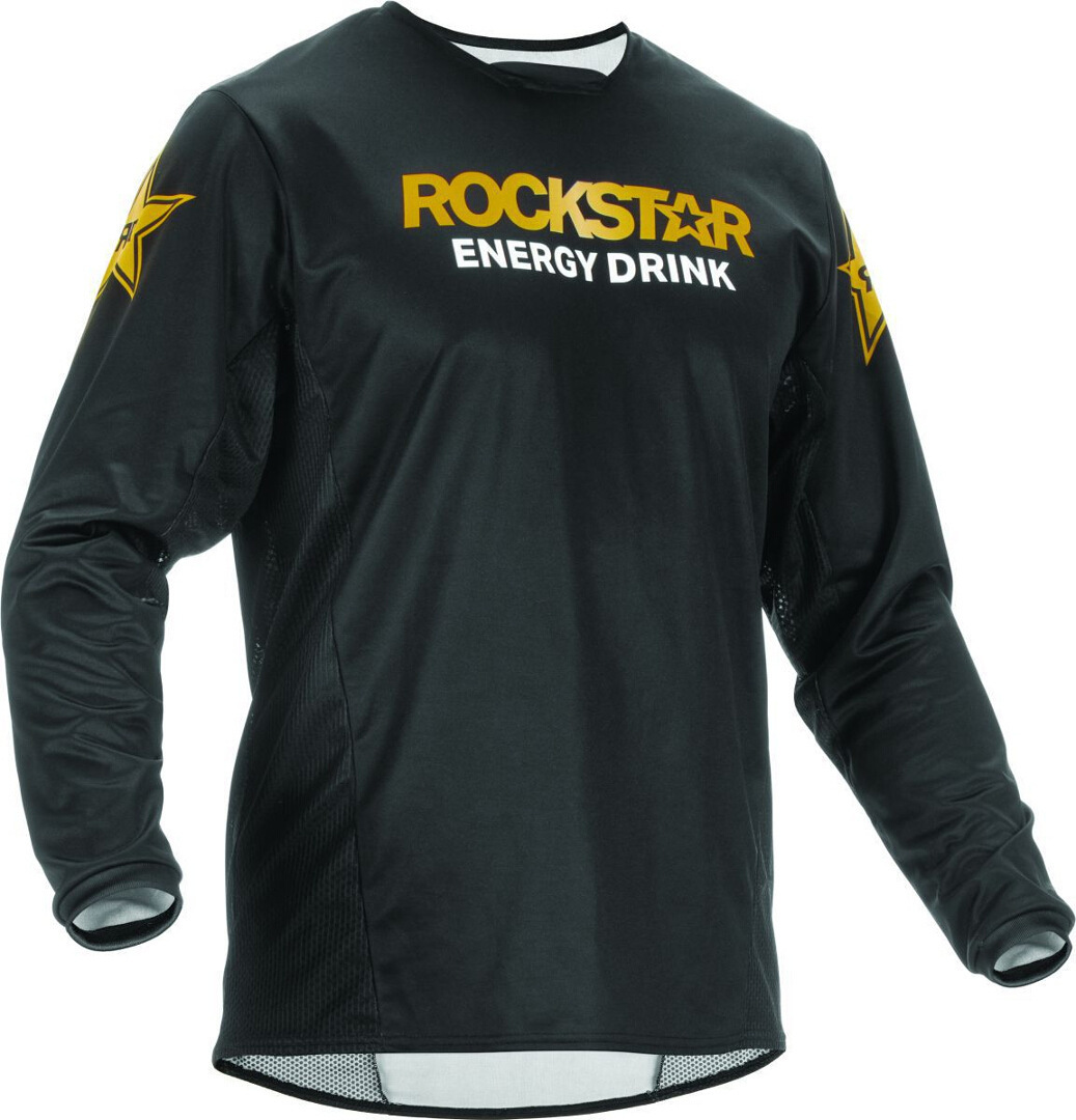 Fly Racing Kinetic Rockstar Motocross Jersey, black, Size M, black, Size M