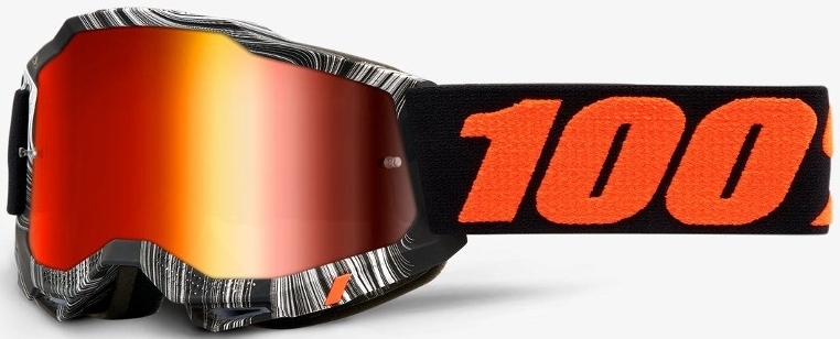 Image of 100% Accuri 2 Extra Geospace Occhiali da motocross giovanile, nero-bianco-arancione