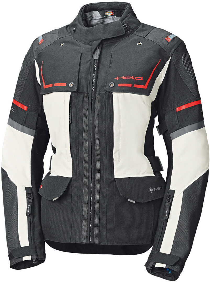 Held Karakum Ladies Motorcycle Textile Jacket, black-grey, Size S for Women, black-grey, Size S for Women