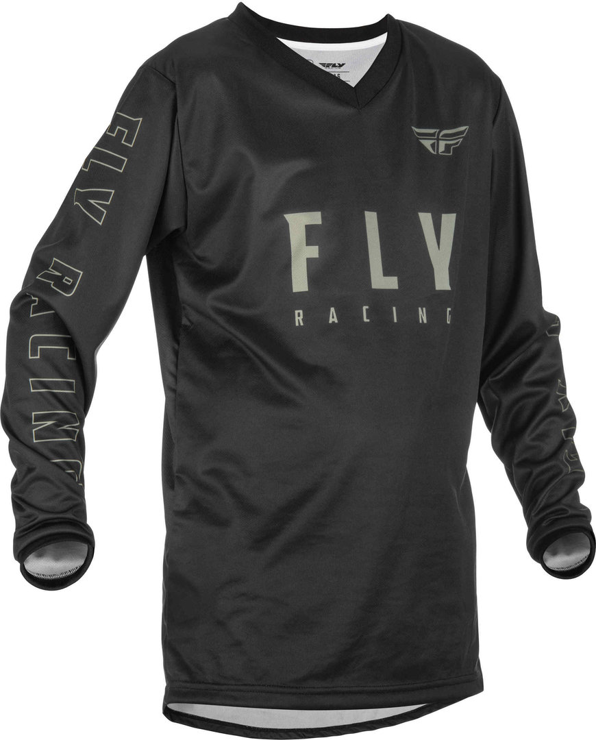 Fly Racing F-16 Jugend Jersey, schwarz-grau, Größe M, schwarz-grau, Größe M