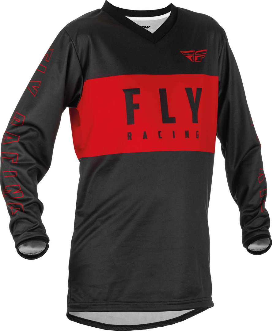Fly Racing F-16 Jugend Jersey, schwarz-rot, Größe L, schwarz-rot, Größe L