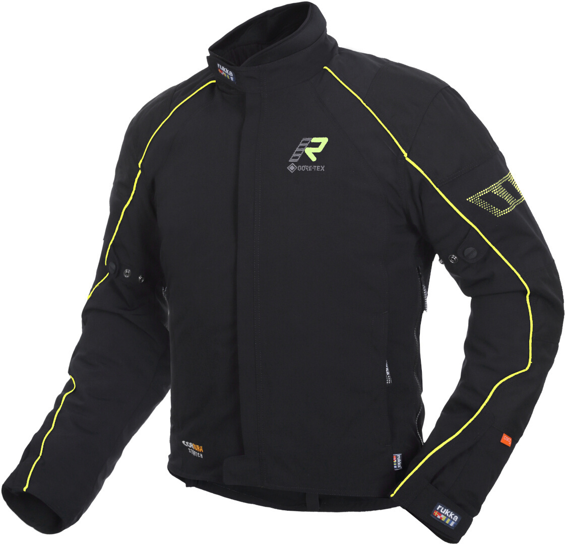 Rukka Comfo-R GTX Motorcycle Textile Jacket, black-yellow, Size 46, black-yellow, Size 46