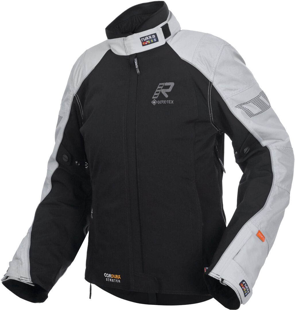 Rukka Comforina GTX Ladies Motorcycle Textile Jacket, black-grey, Size 34 for Women, black-grey, Size 34 for Women