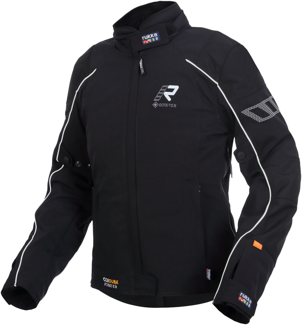 Rukka Comforina GTX Damer Motorcykel Textil Jacka, svart-silver, storlek 36 för kvinnor