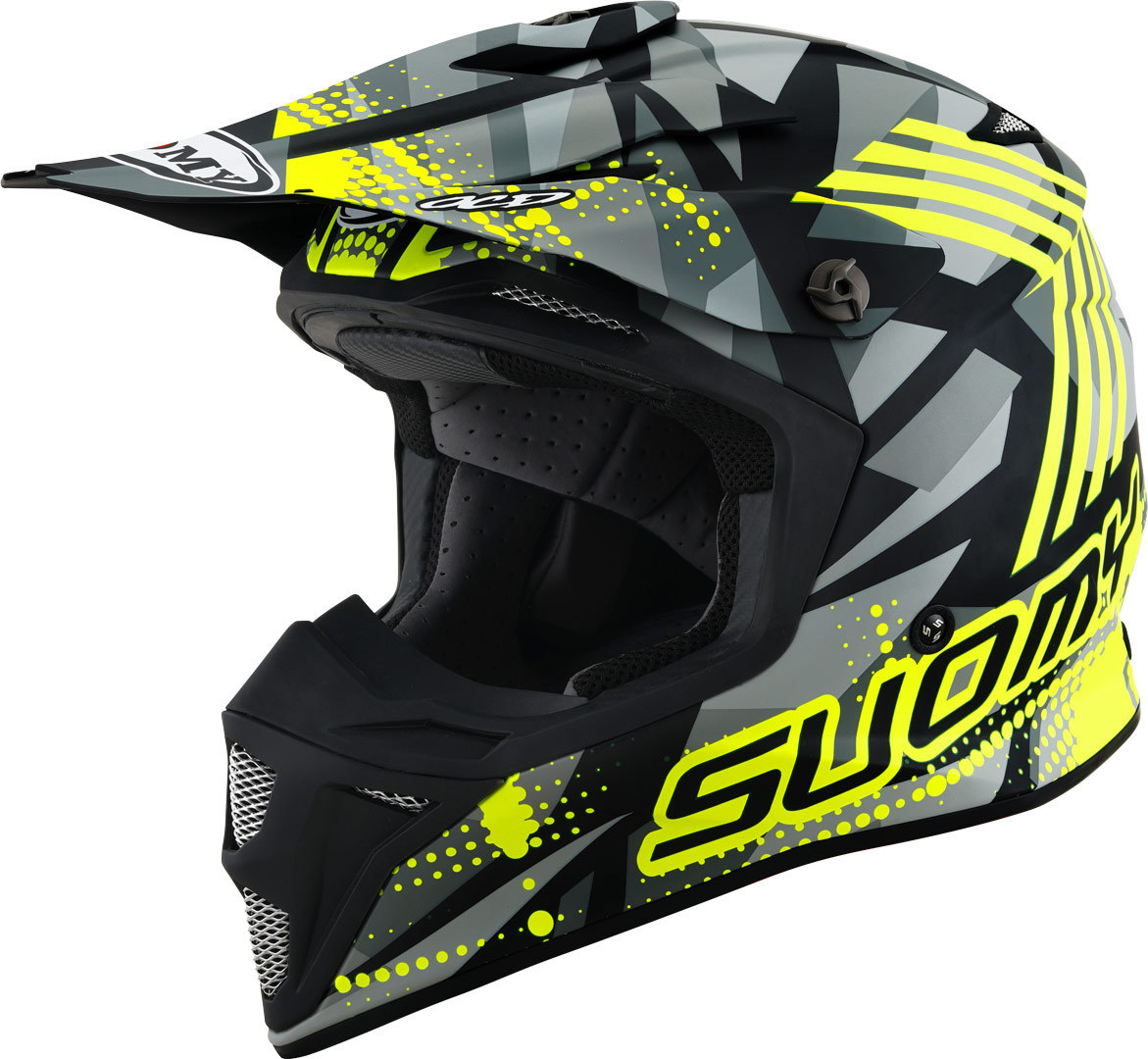 Suomy MX Speed Pro Sergeant Motocross Helmet, grey-yellow, Size S, grey-yellow, Size S