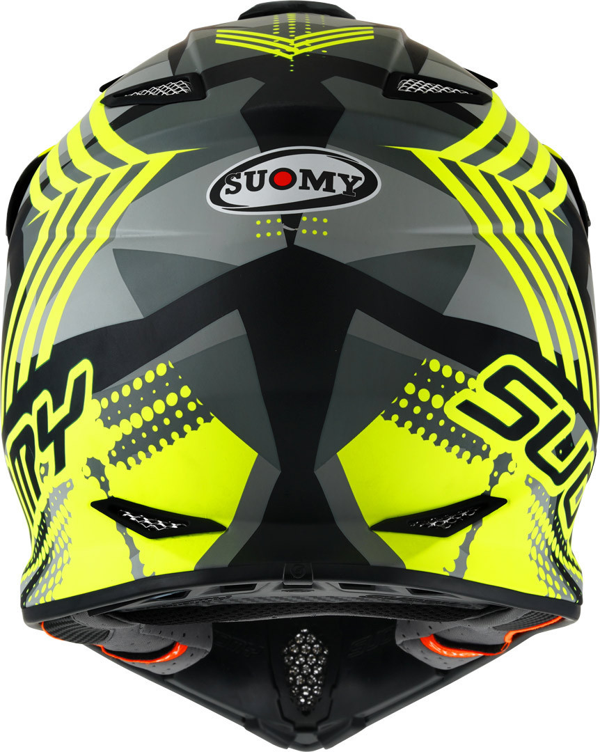 Side view of Suomy MX Speed Pro Sergeant Motocross Helmet, grey-yellow, Size M for Men
