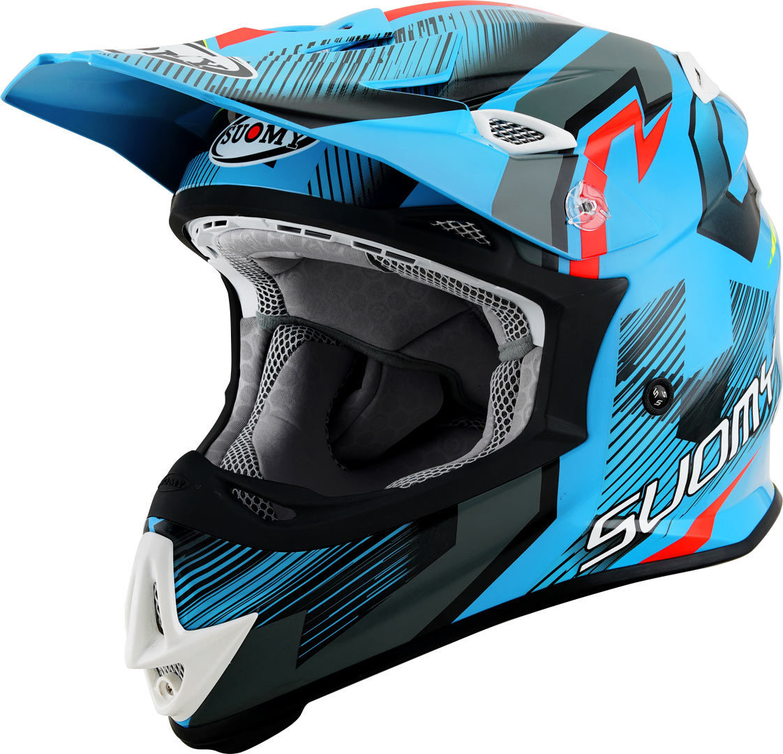 Suomy Mr Jump Unleashed Motocross Helmet, blue-yellow, Size L, blue-yellow, Size L