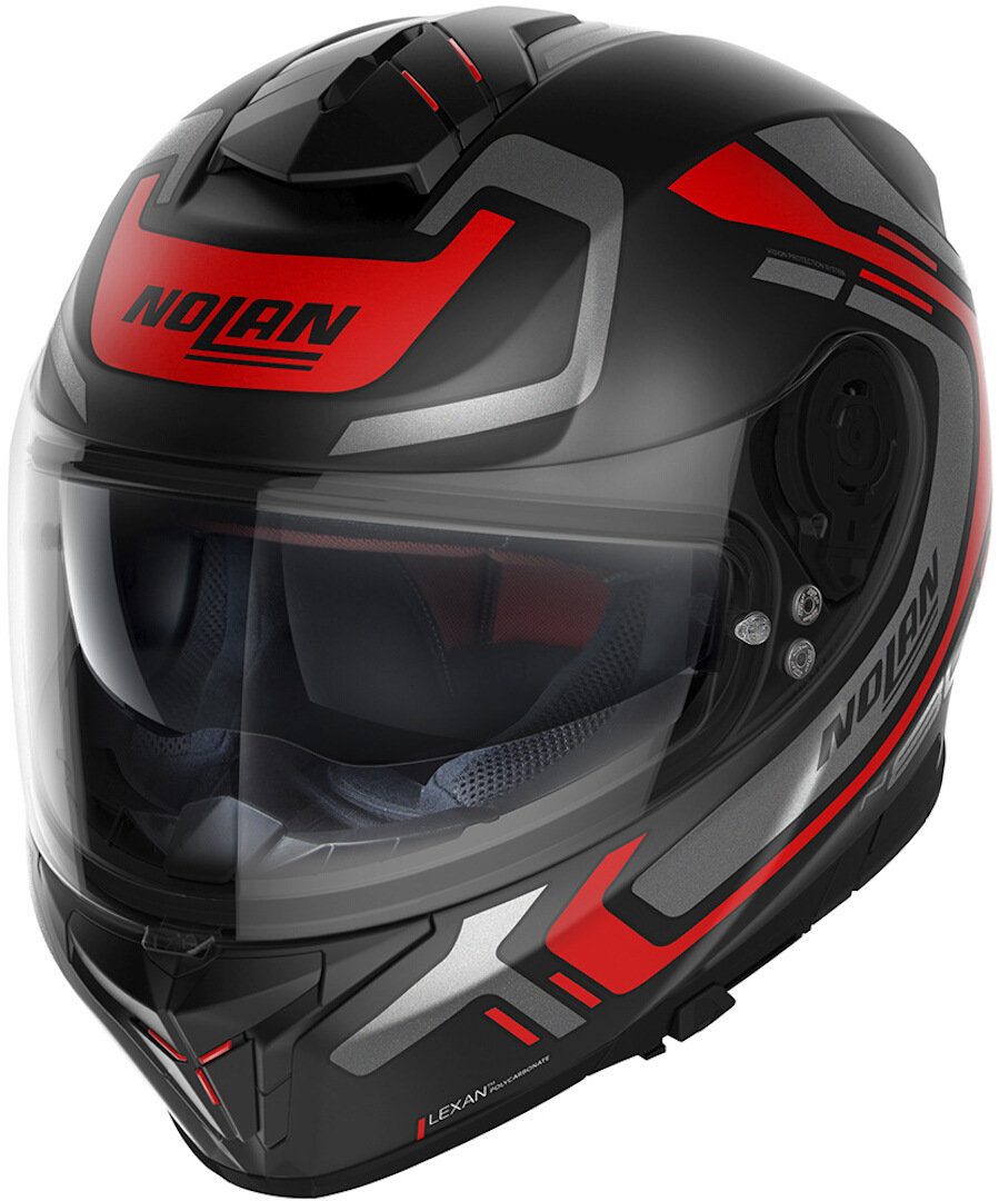 Nolan N80-8 Ally N-Com Helm, zwart-rood, afmeting M