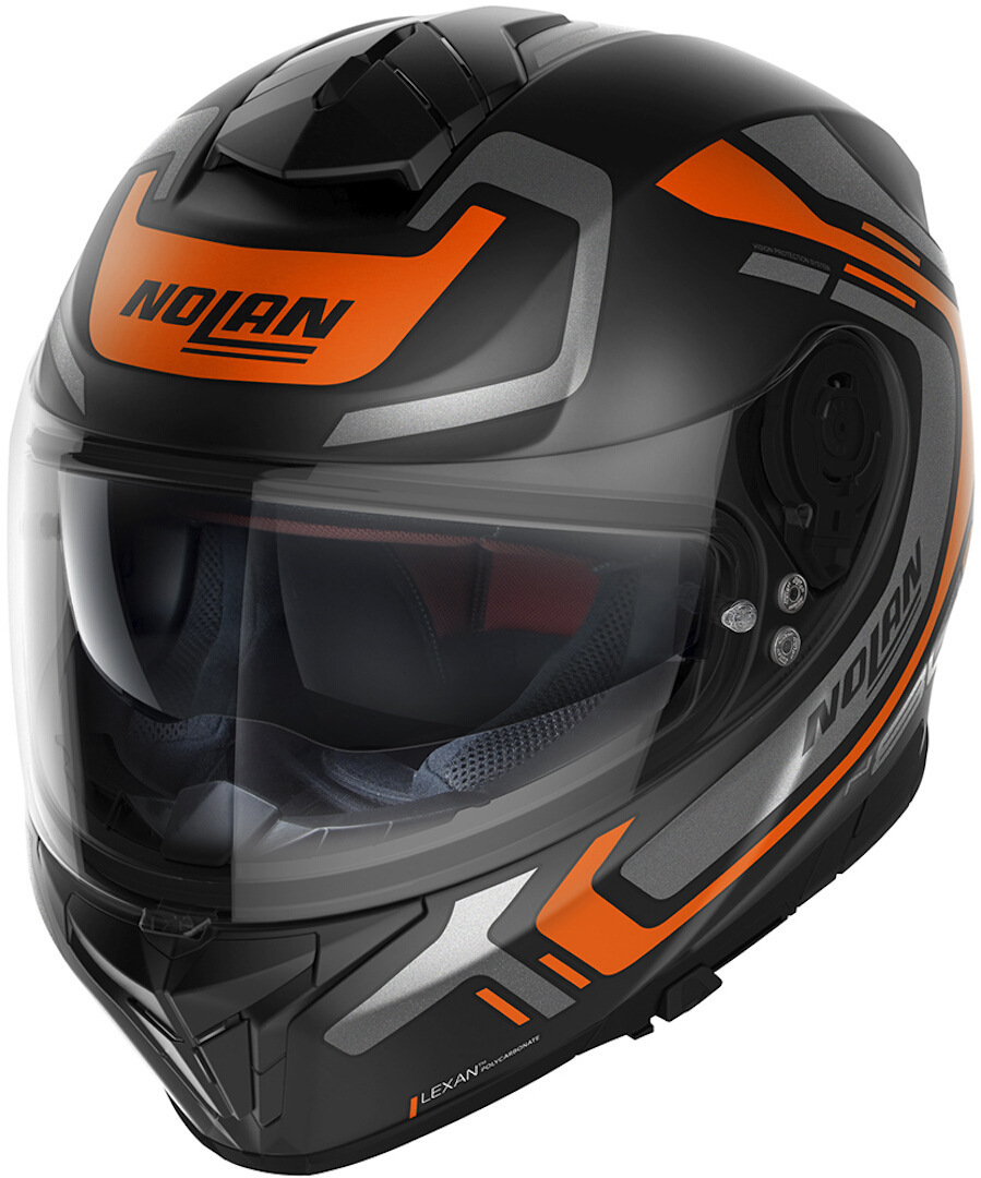 Nolan N80-8 Ally N-Com Helm, zwart-oranje, afmeting 2XL