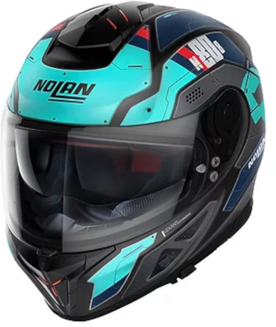 Nolan N80-8 Starscream N-Com Helm, zwart-blauw, afmeting S
