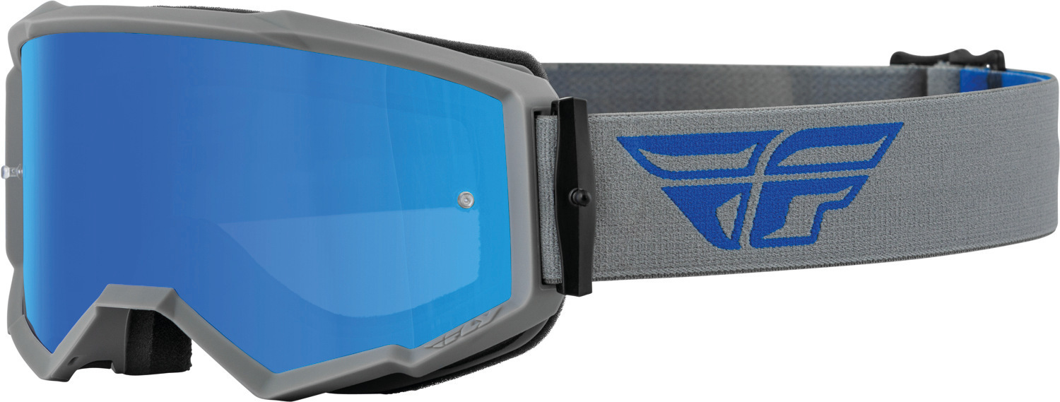Fly Racing Zone Logo Motocross Goggles, grey-blue, grey-blue