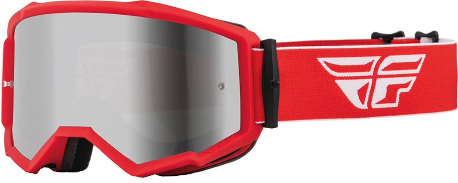 Fly Racing Zone Logo Lunettes de motocross, blanc-rouge
