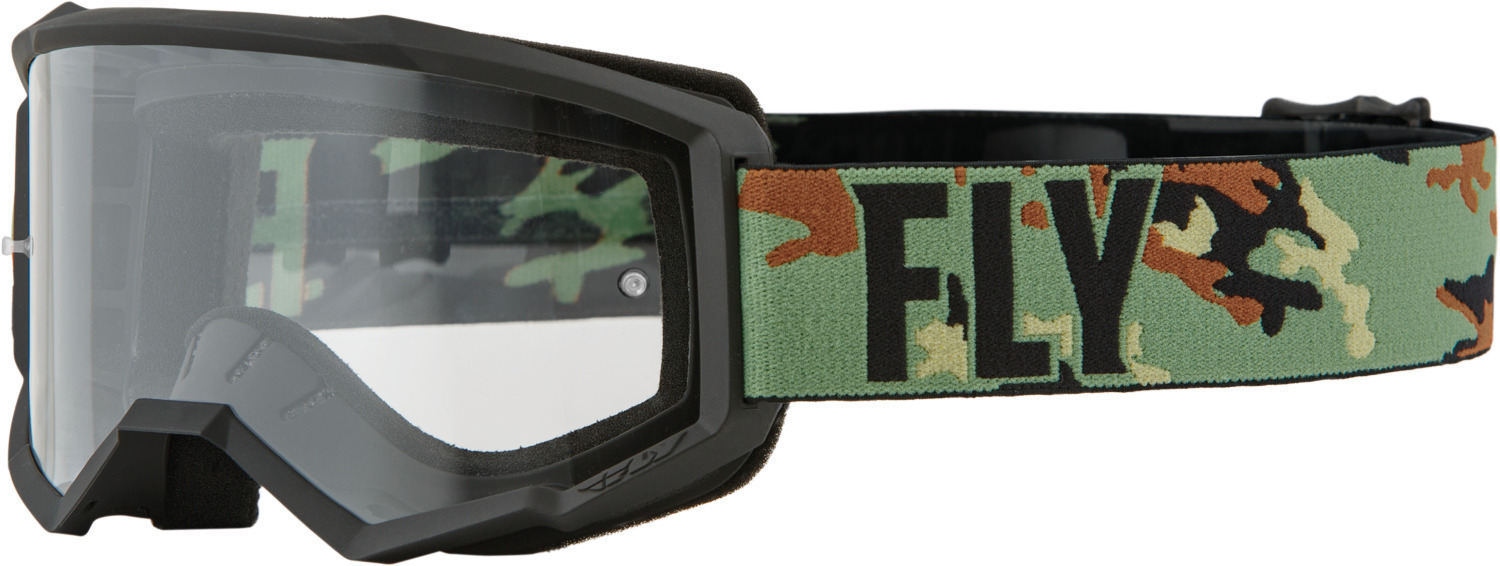 Fly Racing Focus Motocross Goggles, black-grey-green-brown, black-grey-green-brown