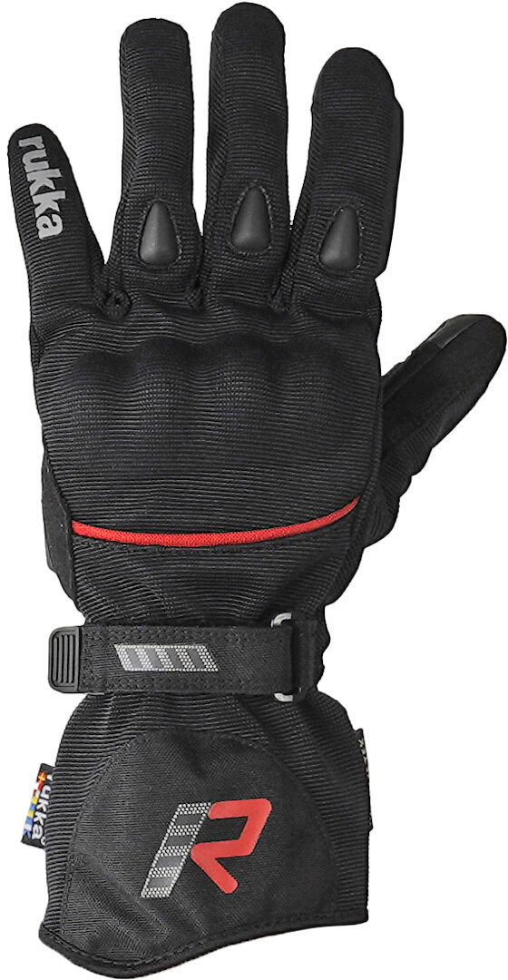 Rukka Virve 2.0 GTX Dames motorfiets handschoenen, zwart-rood, afmeting L voor vrouw