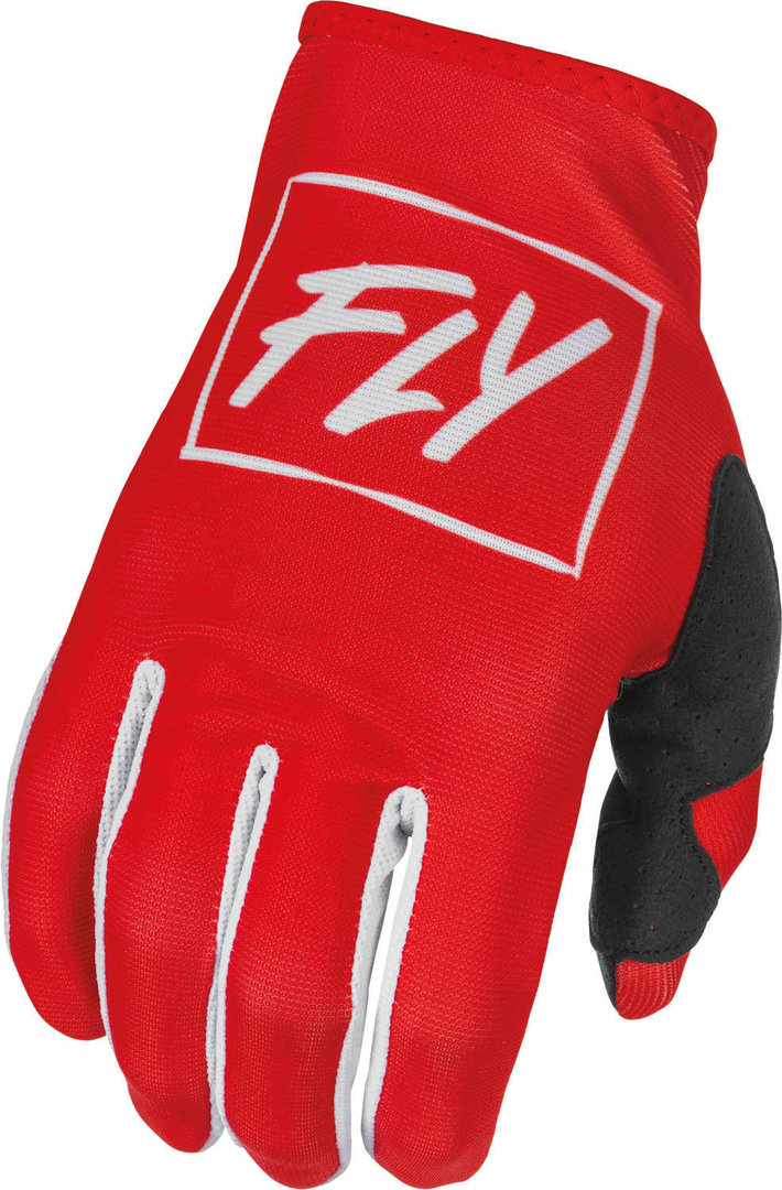 Fly Racing Lite Motorcross handschoenen, wit-rood, afmeting L