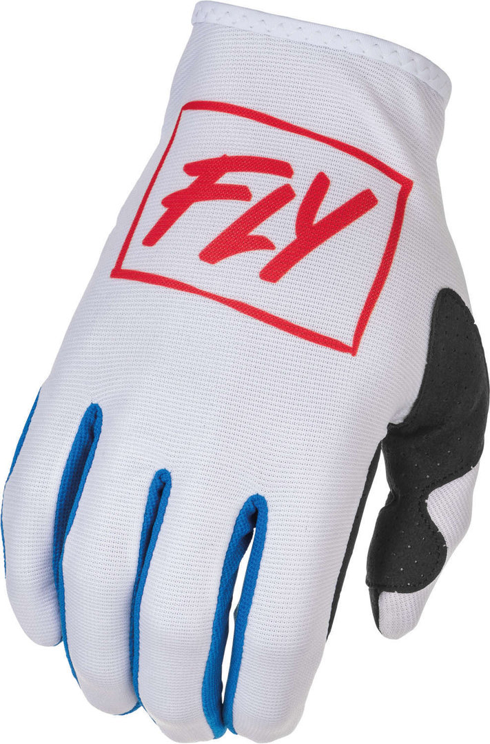 Fly Racing Lite Motocross Gloves, white-red-blue, Size XS, white-red-blue, Size XS