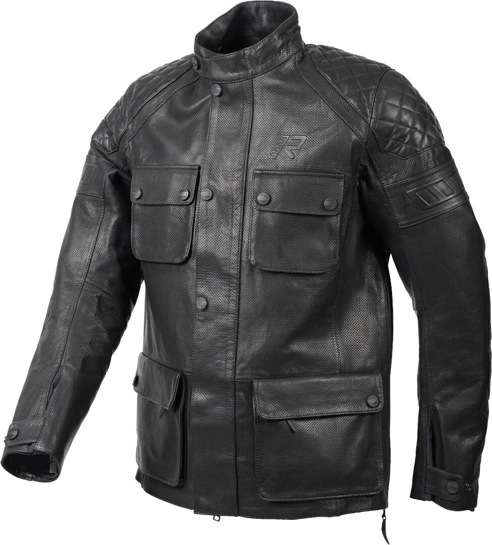 Rukka R.S. Zoorace Motorcycle Leather Jacket, black, Size 46, black, Size 46