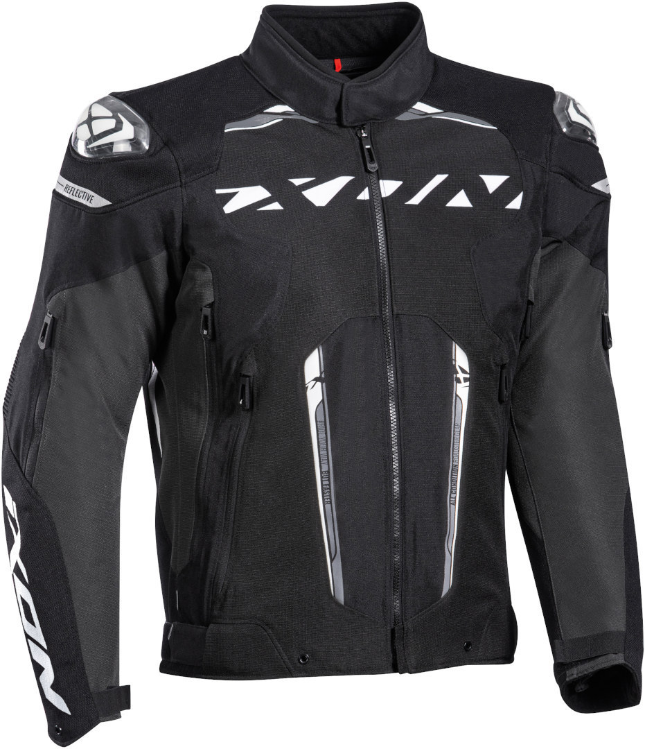 Ixon Blaster Motorcycle Textile Jacket, black-white, Size S, black-white, Size S