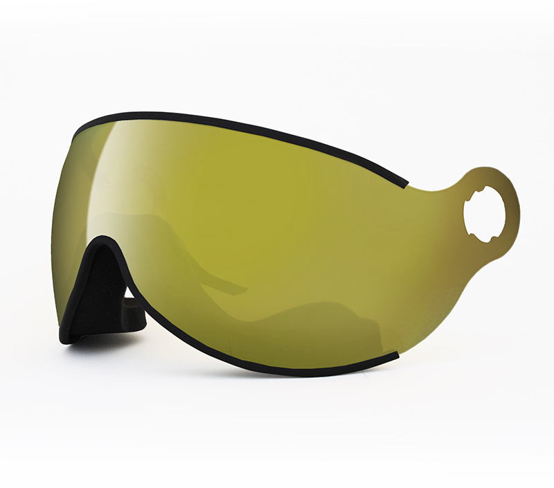 MOMO Komet 18 Ski/Venom 18 Ski Visor, gold, gold, Size One Size