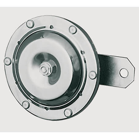 chrome horn, 12 V, 100 mm, silver, silver