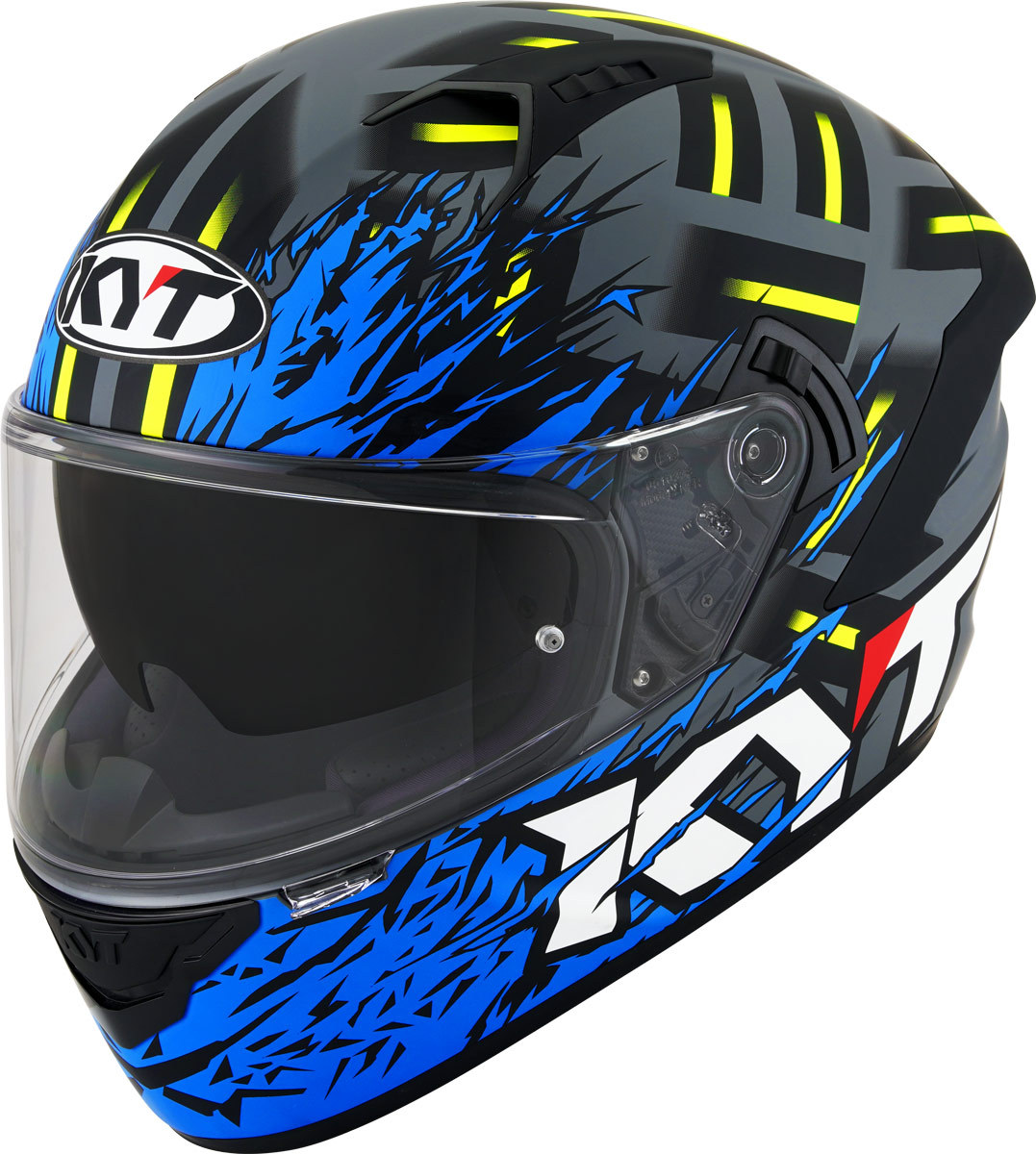 KYT NF-R Flaming Helmet, grey-blue, Size M, grey-blue, Size M
