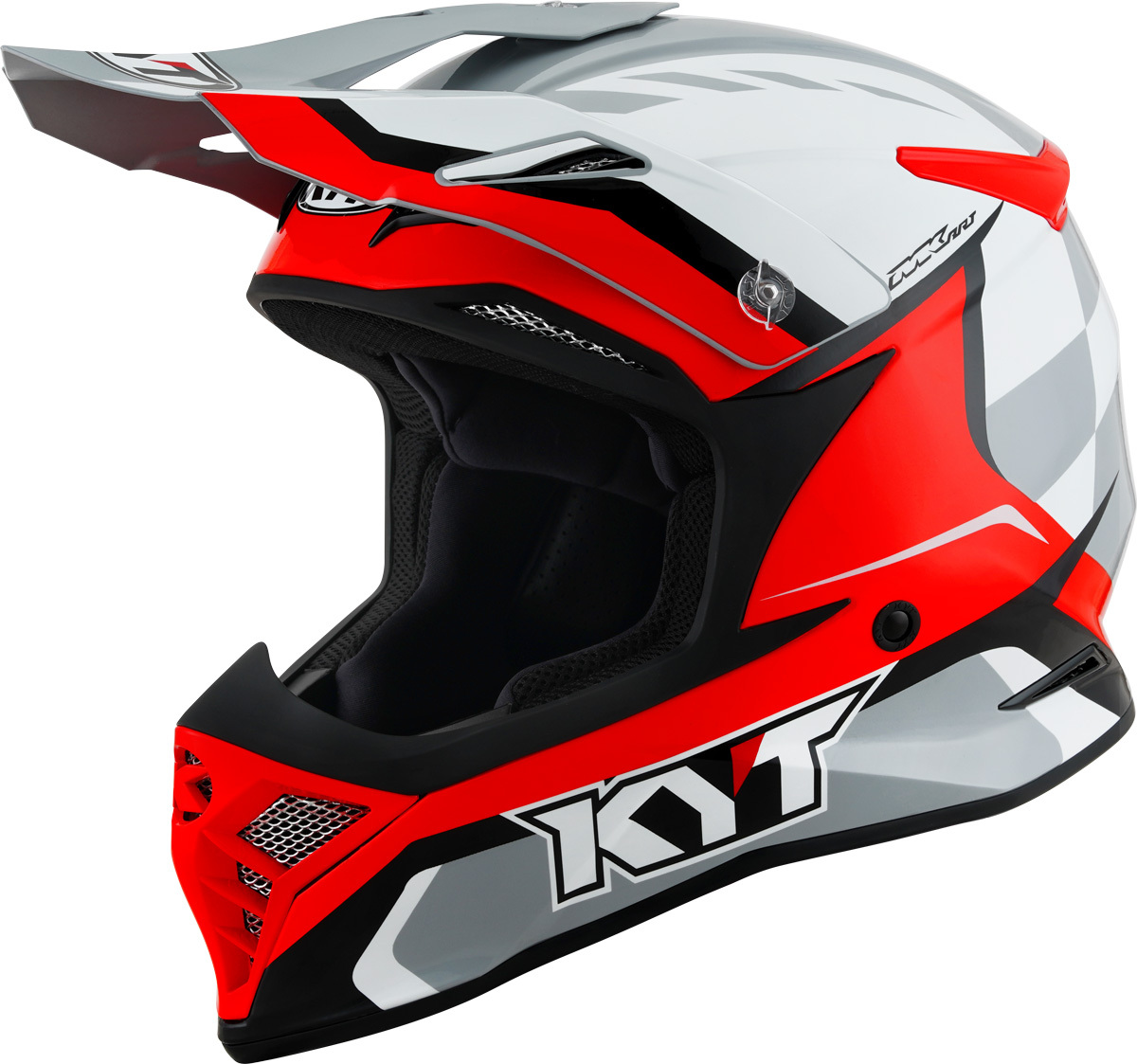 KYT Skyhawk Glowing Motocross Helmet, grey-silver, Size S, grey-silver, Size S